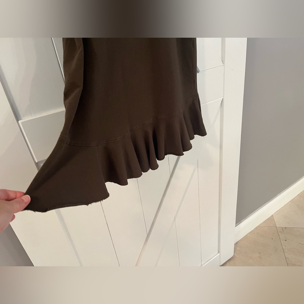 Zara Brown/Green Long Sleeve Dress - Picture 3 of 7